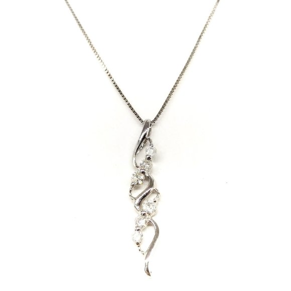Jewelry Necklace Diamond 0.2ct White Gold 3711532